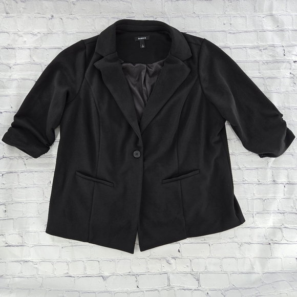 TORRID Corporate Baddie Black Blazer one Button Closure Size 3 - Picture 1 of 10
